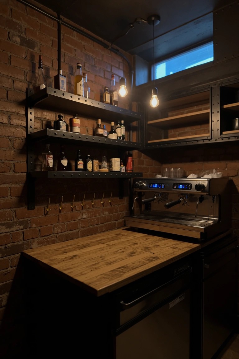 Vertical Storage on Brick Walls