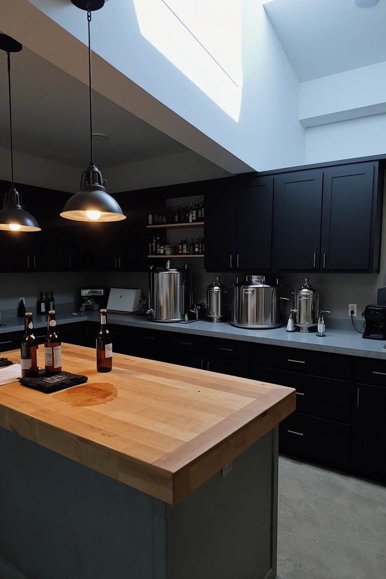 Kitchen Island as Bar Hub