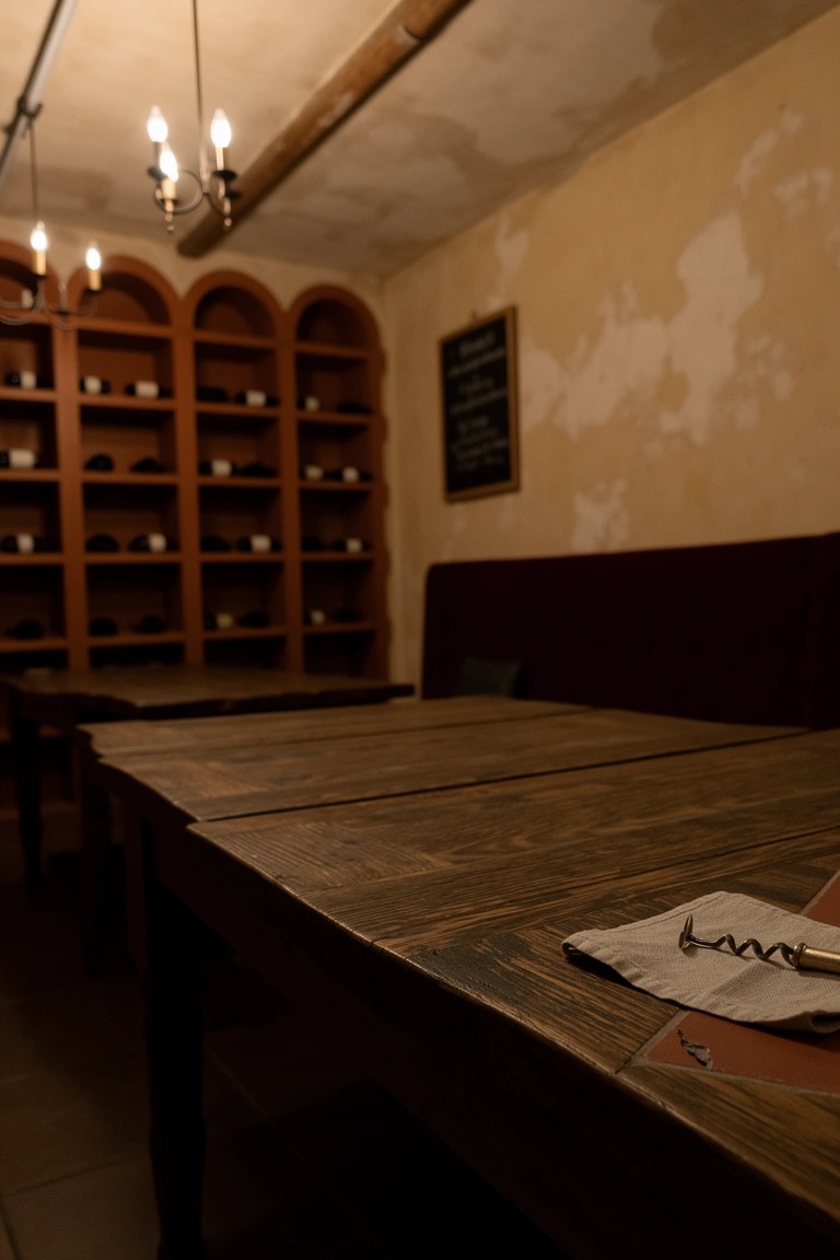 Built-In Arched Wine Racks