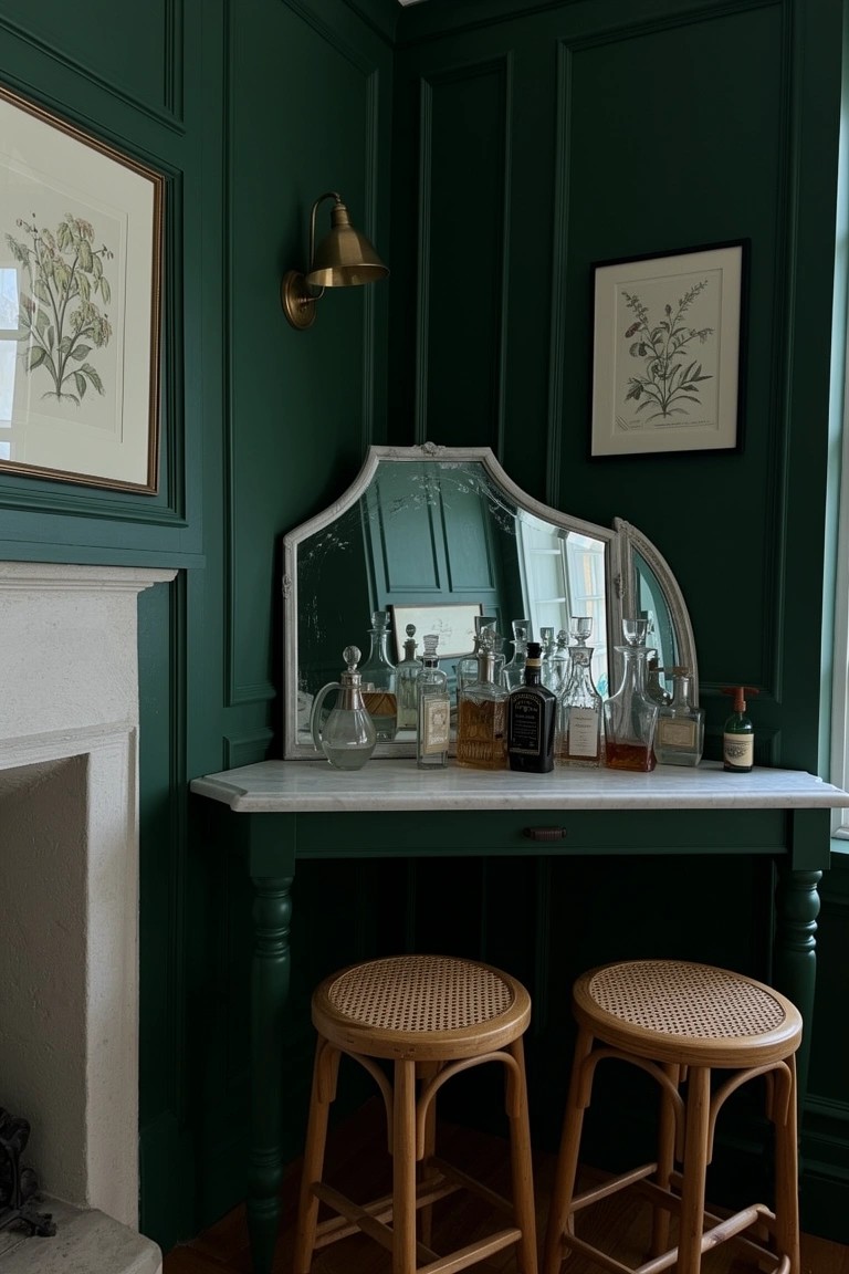 Corner Vanity Bar Setup