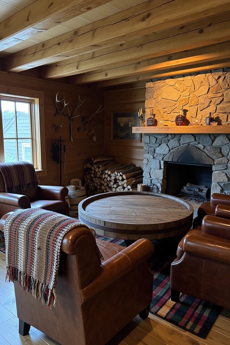 Whiskey Barrel Coffee Table