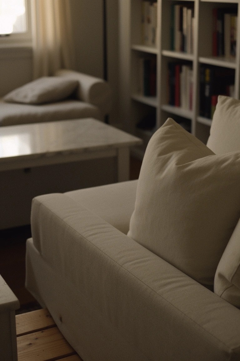 Bookshelves Behind Sofas