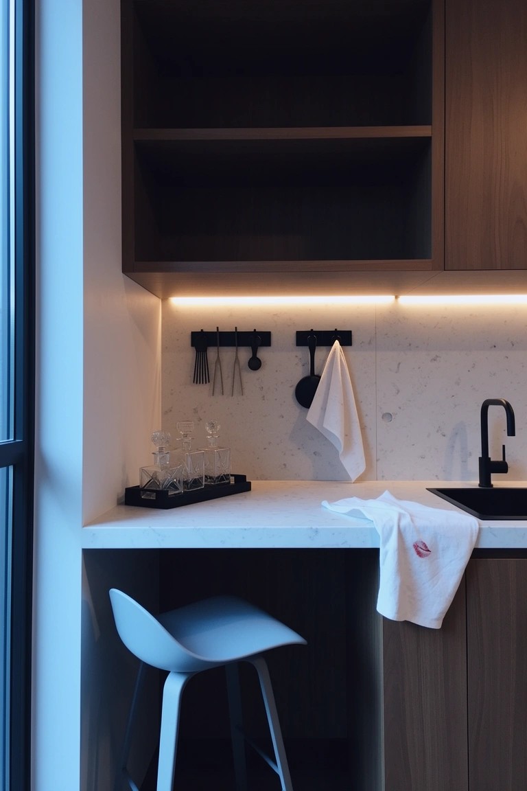 Compact Kitchen Whiskey Bar