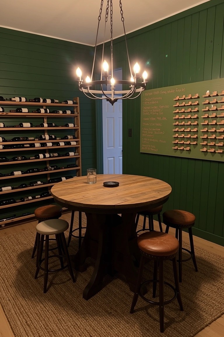 Round Table with Bar Stools