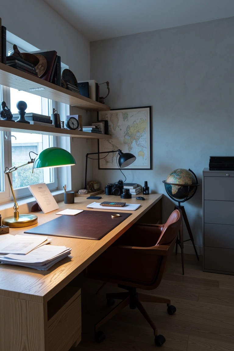 Shelves Above the Desk