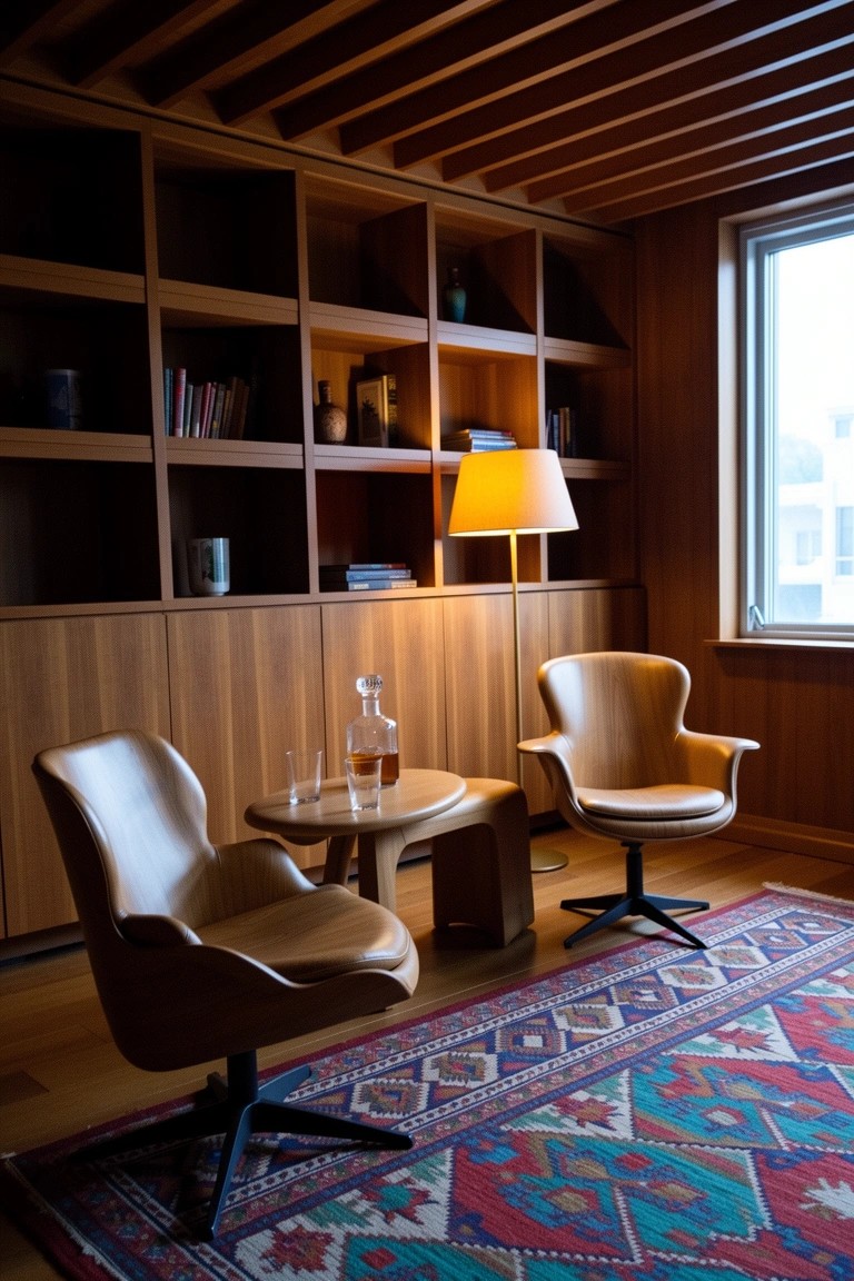 Chairs Around a Low Table in the Shelves