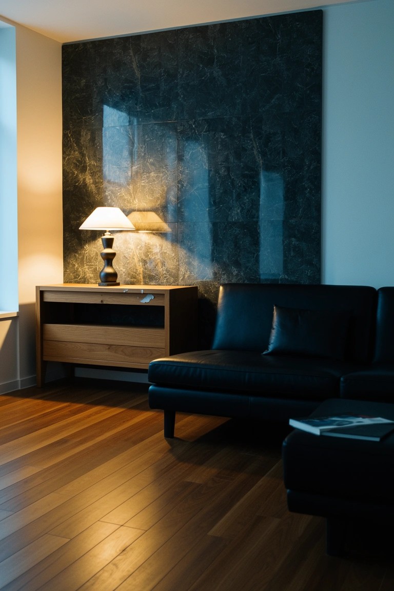 Dark Marble Feature Wall