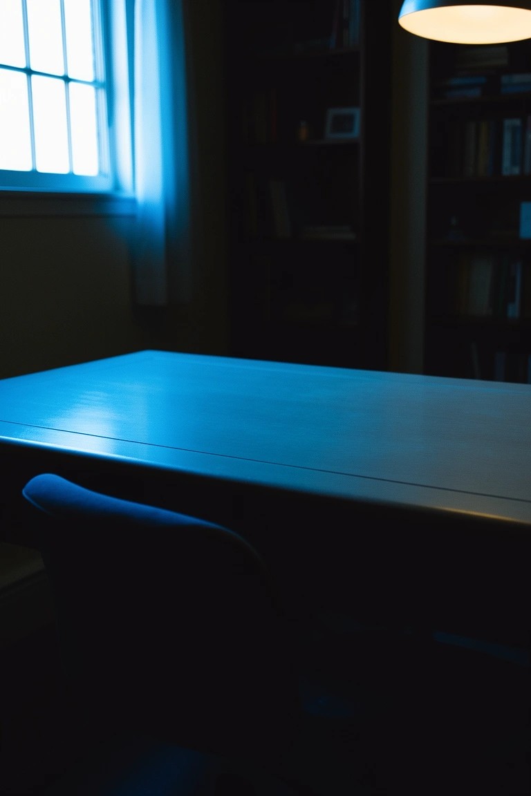 Desk and Bookshelf Setup