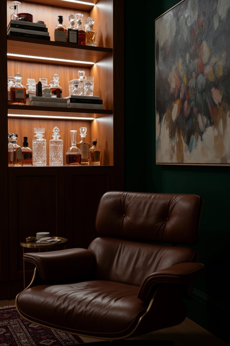 Backlit Shelves for Bottles