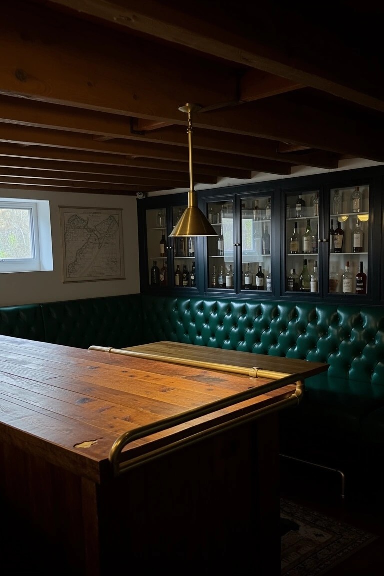 Corner Booth Bar Setup